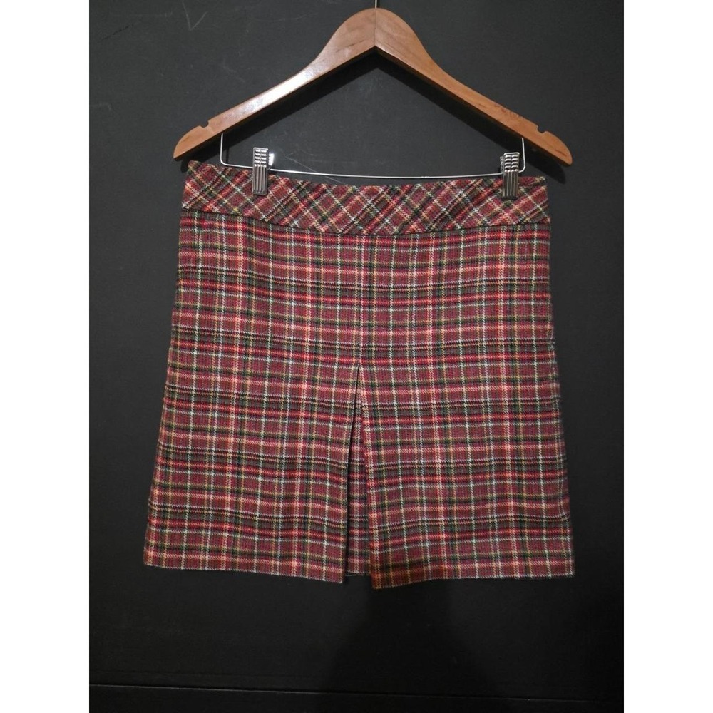 Ladies ANN TAYLOR LOFT Petites Multi Color 63%wool 37%rayon Plaid Lined Size 6P
